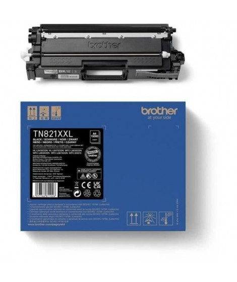 Toner noir - BROTHER - TN821XXLBK - 15 000 pages