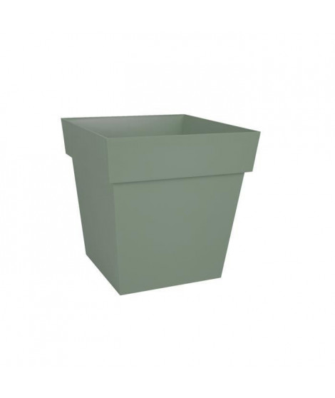 EDA Pot de Fleur Carré TOSCANE 39 cm - 38 L - 39 x 39 x H 39 cm - Vert laurier