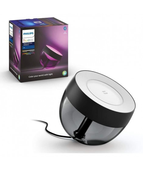 Philips Hue White & Color Ambiance, lampe Iris, compatible Bluetooth, Noir, fonctionne avec Alexa, Google Assistant et Apple …
