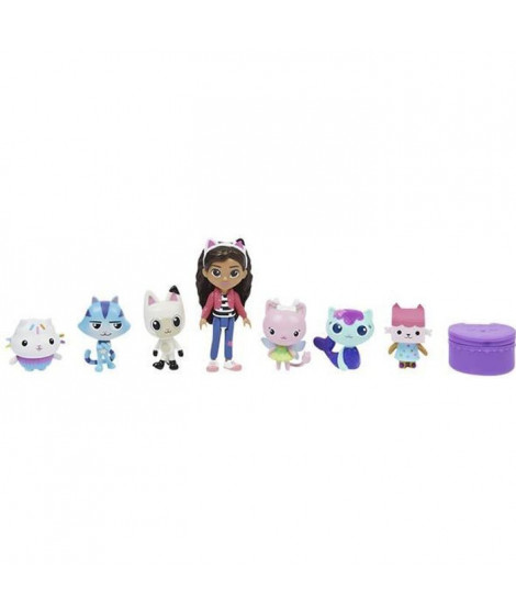 Gabby et la Maison Magique - Coffret de figurines Deluxe - Figurine Gabby + 6 Figurines De Chat + 1 Accessoire Surprise
