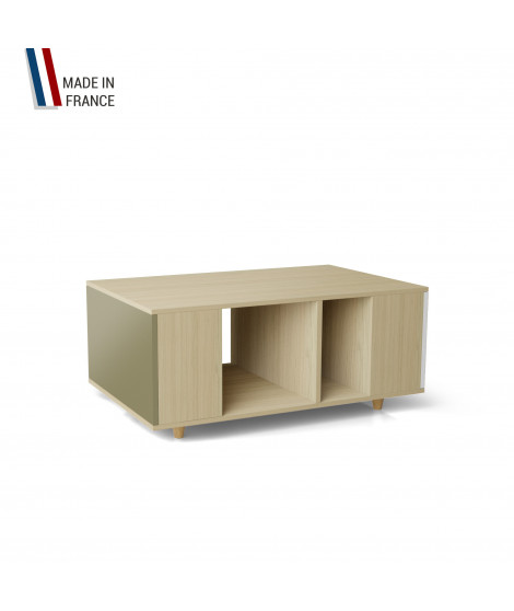 Table basse GRANDE LIGATIO Chêne Clair - Olive - Chêne Clair - Olive