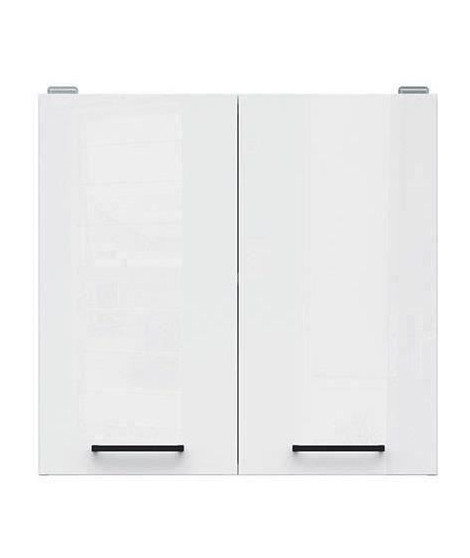 JUNONA Meuble haut 60 cm - 2 Portes - Blanc brillant