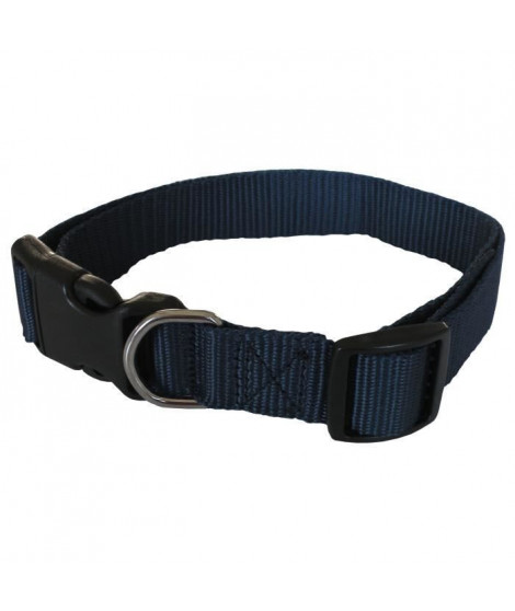 YAGO Collier Classique Bleu en Nylon pour moyen chien, taille M 34-53 cm