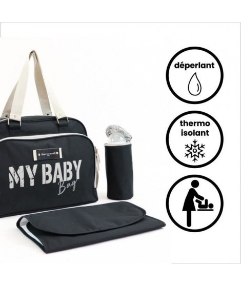 Sac a langer BABY ON BOARD SIMPLY BABYBAG - Noir