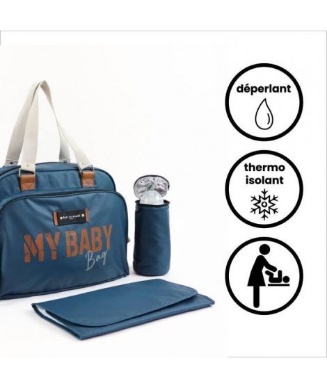 Sac a langer BABY ON BOARD SIMPLY BABYBAG - Bleu océan