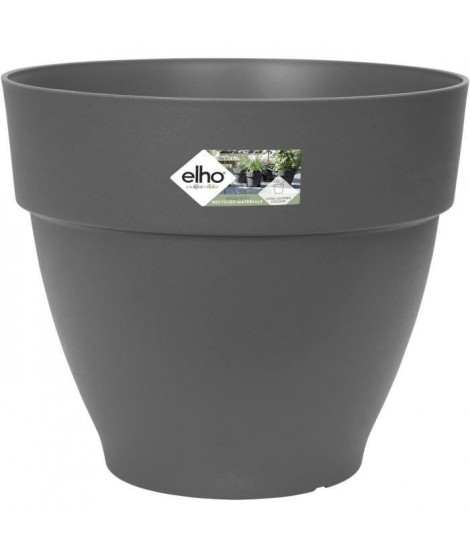 Pot De Fleurs Rond VIBIA - Plastique Réservoir - Ø40 - Anthracite