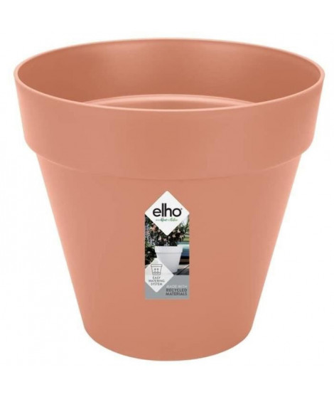 Pot De Fleurs Rond LOFT URBAN - Plastique - Percé - Réservoir - Avec roulettes - Ø50 - Vert