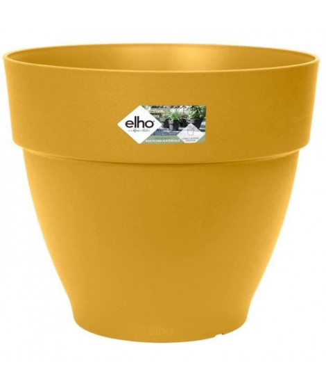 Pot De Fleurs Rond VIBIA - Plastique Réservoir - Ø40 - Jaune Miel