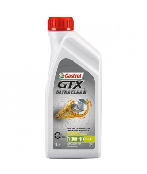 CASTROL Huile-Additif GTX Ultraclean A3/B4 - Semi-synthetique / 10W40 / 1L