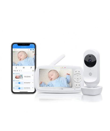 Ecoute bébé VM 44 CONNECT 2 EN 1 WIFI SUR TEL +  Gd ECRAN 4,3 - Temperature -  T-Walkie - MOTOROLA