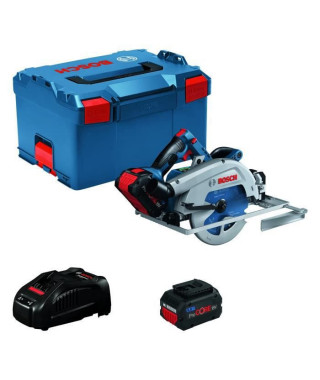 Scie circulaire bosch professional GKS 18V + 2 batteries 5,5Ah ProCORE 18V + chargeur