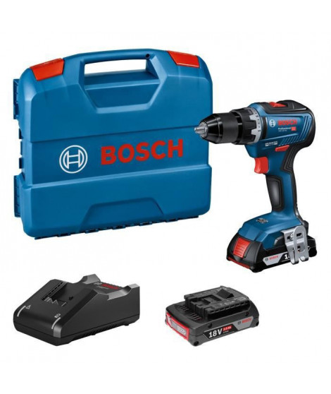 Perceuse visseurse Bosch Professional GSR 18V-55 + 2 batteries 2,0Ah livrées en L-case - 06019H5205