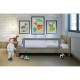 Barriere de lit Dreambaby Nicole  - lits encastrés et aux lits plats- Mesurant 150 cm de large et 50 cm de haut - Gris
