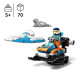 LEGO City 60376 La Motoneige d'Exploration Arctique, Jouet avec Figurines de Phoques, et Véhicules
