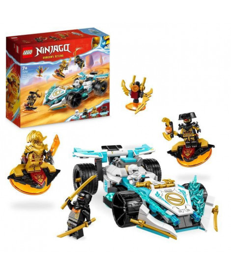 LEGO NINJAGO 71791 La Voiture de Course Spinjitzu : le Pouvoir du Dragon de Zane, Jouet Enfants 7 Ans