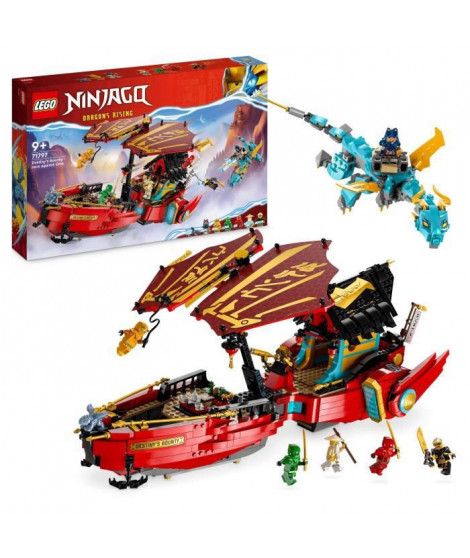 LEGO NINJAGO 71797 Le QG des Ninjas - La Course Contre la Montre, Jouet avec 2 Figurines Dragon