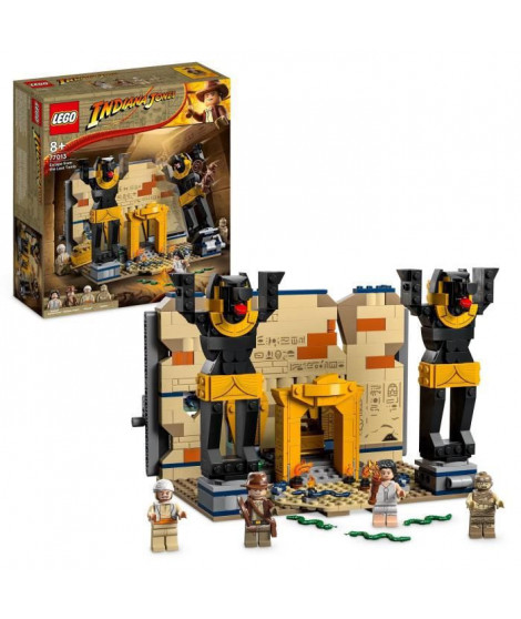 LEGO Indiana Jones 77013 L'Évasion du Tombeau Perdu, Jouet Les Aventuriers de l'Arche Perdue