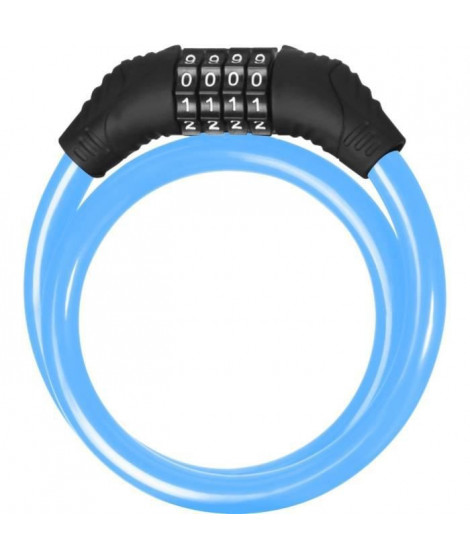Antivol trottinette et vélo - BEEPER - Câble 60 cm - Code 4 chiffres - Bleu