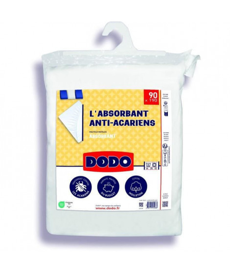 Protege matelas absorbant - 90x190 cm - Coton - Anti acariens