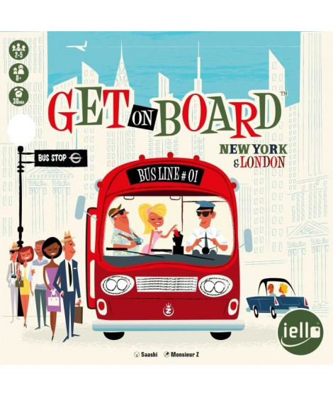 GET ON BOARD : LONDON & NEW YORK - Jeu de société - Des 8 ans - IELLO - 51826