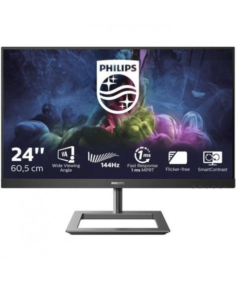 Ecran PC gaming - PHILIPS - 242E1GAJ - 24FHD - 144Hz - Dalle VA - 1 ms - 144Hz - DP/HDMI/VGA - Haut-Parleurs