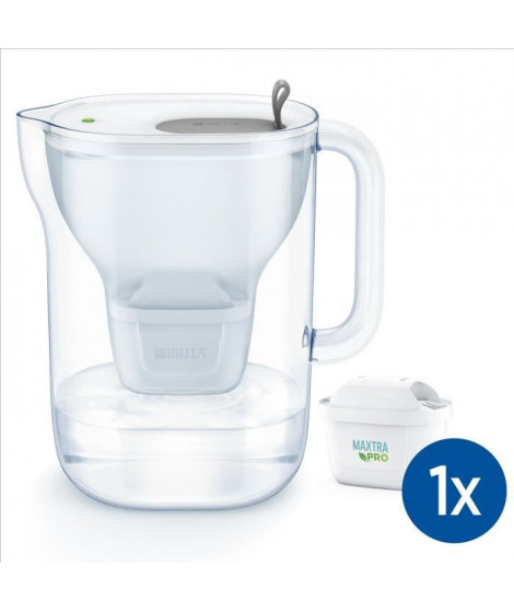 BRITA Carafe filtrante Style XL grise (3,6L) inclus  1 cartouche filtrante MAXTRA PRO All-In-1