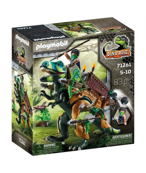 PLAYMOBIL - 71261 - Dino Rise - Tyrannosaure et soldat