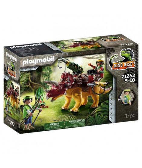 PLAYMOBIL - 71262 - Dino Rise - Tricératops et soldats