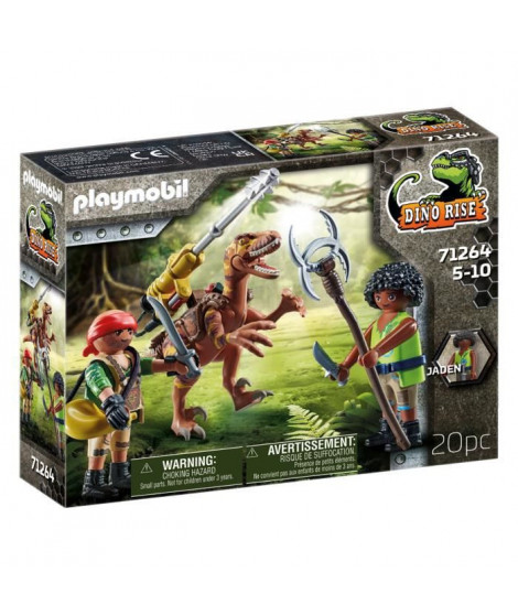 PLAYMOBIL - 71264 - Dino Rise - Deinonychus et guerriers