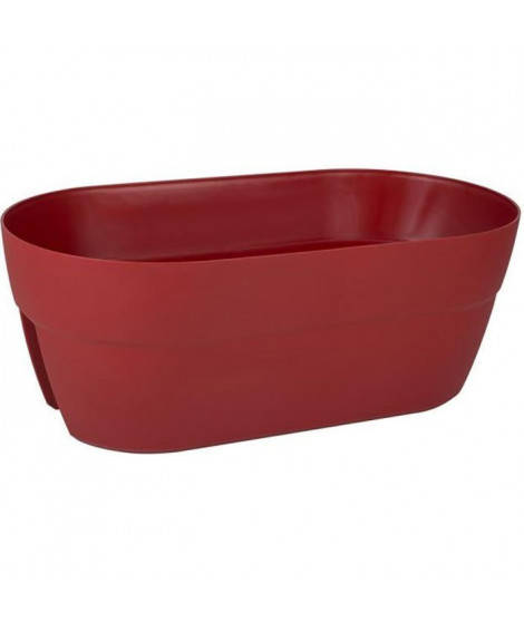 EDA Jardiniere cavaliere CANCUN 55 cm - Volume 19,5 L - pour Rambardes et Balcons - Rouge rubis