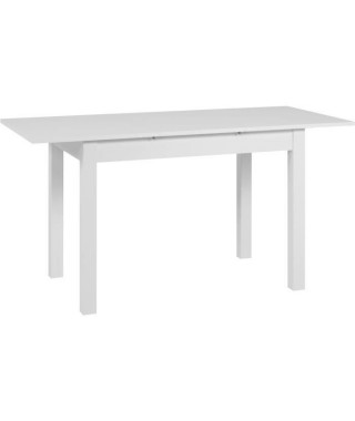 Table Extensible Mora 80B - 1 allonge de 40 cm inclue - 110 / 150 x 75 x 70 cm - Coloris blanc