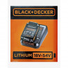 BLACK+DECKER Ensemble de Batterie et de Chargeur BDC2A20-QW - Batterie Slide Pack Lithium 18V 2 Ah + Chargeur 2 Ah