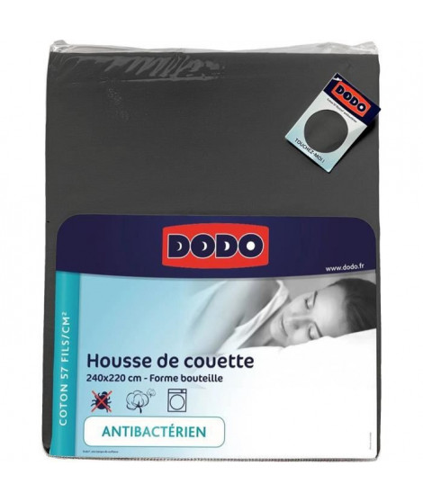 Housse de couette DODO - 240x220 cm - Coton - Antibactérien - Fabriqué en France