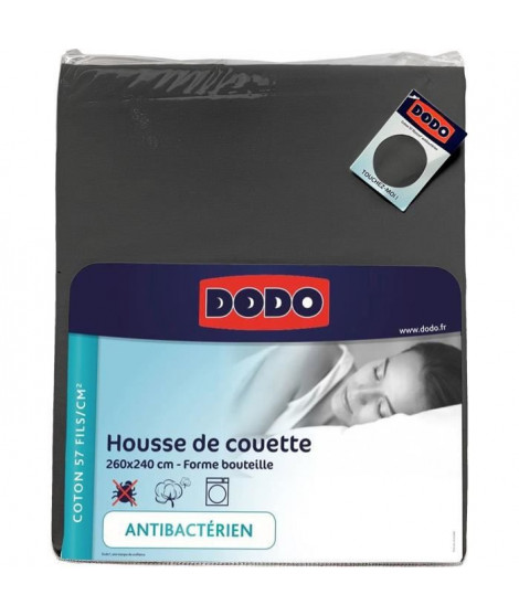 Housse de couette DODO - 260x240 cm - Coton - Antibactérien - Fabriqué en France