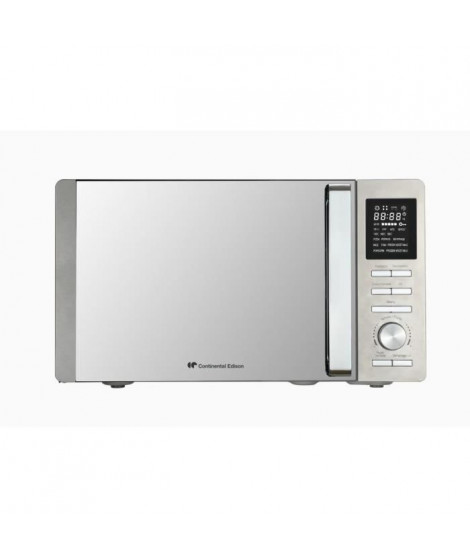 Micro-ondes combiné - CONTINENTAL EDISON - CEMO25SG13S3 - Silver - 25 L - Porte Miroir - 900 W - Grill 1000 W - Convection 10…