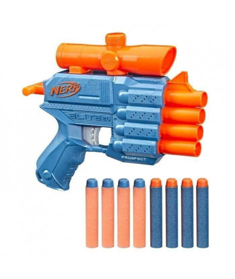 Nerf Elite 2.0 Prospect QS-4, 8 fléchettes Nerf Elite Officielles, Tire 4 fléchettes, viseur de précision Fixe GXP-811503