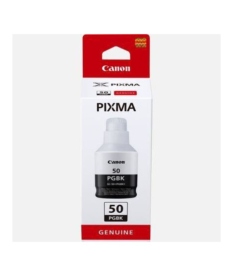 Bouteille d'encre - CANON - GI-50PGBK - Noir - Compatibilité PIXMA MegaTank - (3386C001)