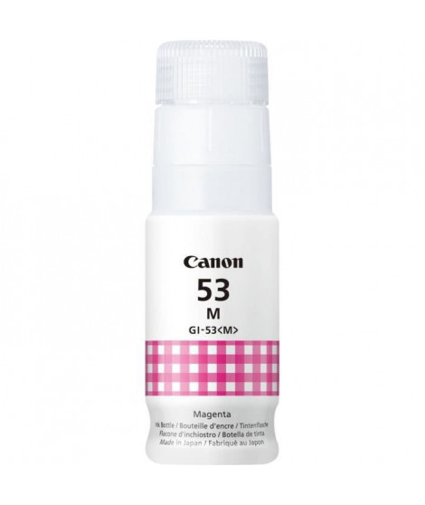 Bouteille d'encre - CANON - GI-53M - Magenta - Compatibilité PIXMA G650 et G550 - (4681C001)