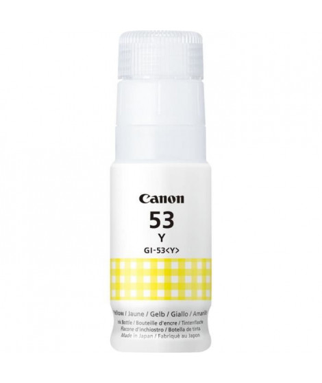 Bouteille d'encre - CANON - GI-53Y - Jaune - Compatibilité PIXMA G650 et G550 - (4690C001)