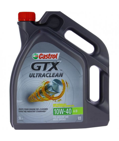 Huile moteur - CASTROL - GTX Ultraclean 10W-40 - 5L