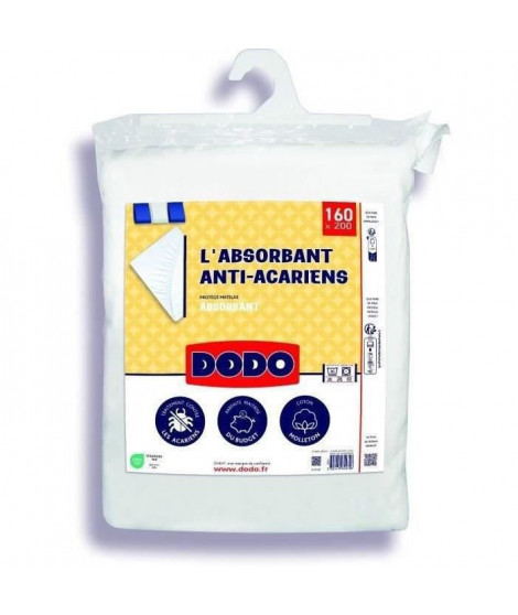 Protege matelas absorbant - 160x200 cm - Coton - Anti acariens