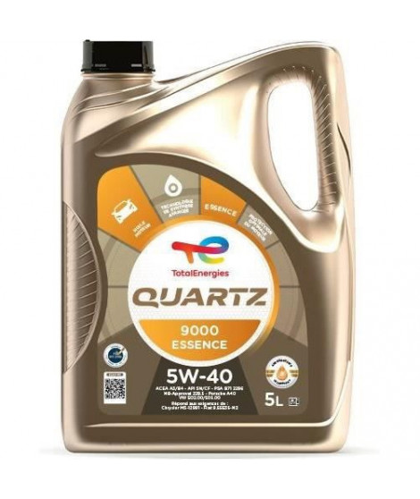 TOTAL Quartz 9000 Essence 5W-40 Huile moteur - 5 L