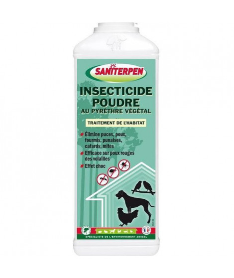 SANITERPEN Insecticide poudre environnement animal au pyrethre végétal - 500 g