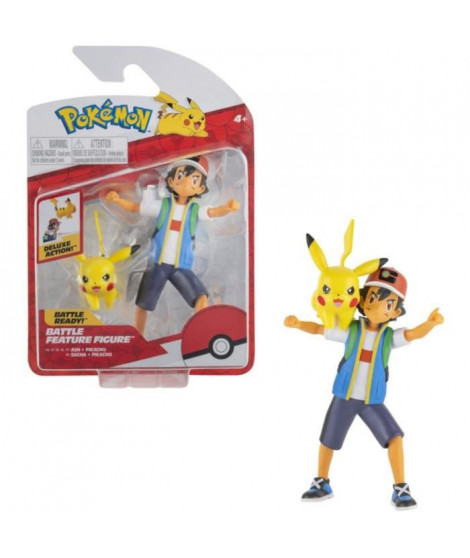 BANDAI POKEMON - Figurine a fonction Pikachu et Sacha - W18 - 12 cm