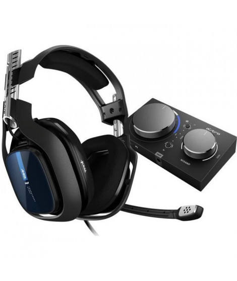 ASTRO Casque de Gaming A40 TR + MixAmp Pro 939-001661 jack 3,5 mm, USB filaire circum-aural - Noir et bleu