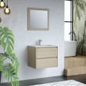 TIMBER, set de salle de bain 60, vanity+vasque+miroir