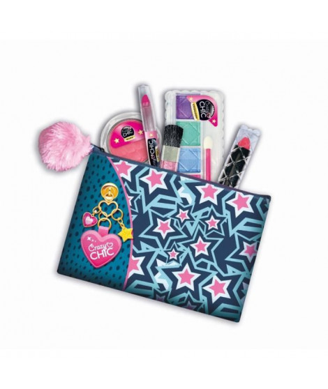 Clementoni Crazy Chic - Pochette de Maquillage lavable en tissu - Contient 5 produits de maquillage