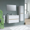 Ensemble Totem Blanc  set de salle de bain 80, vanity+vasque+miroir & Colonne
