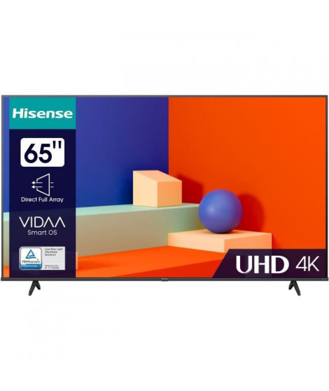 TV LED HISENSE - 65A6K - 65'' (164CM) - UHD 4K - DTS VIRTUAL:X TM - DOLBY VISION - SMART TV - 3 x HDMI 2.0 - ÉCRAN SANS BORD