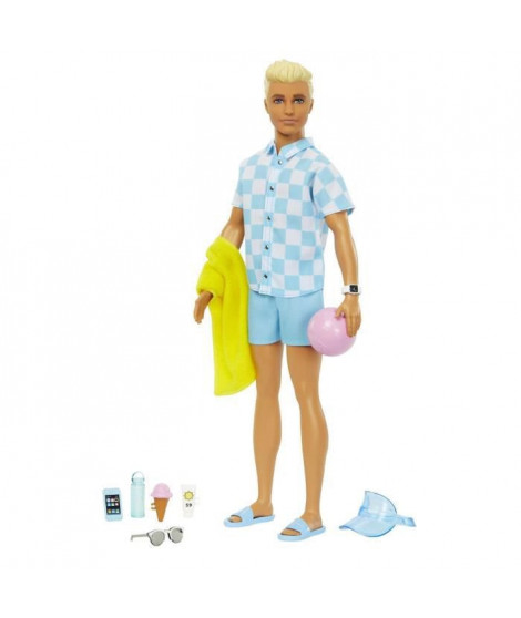 BARBIE - BARBIE BEACH DAY KEN (CP4) - 21A - poupée - 3 ans et +